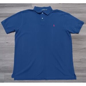 Polo Ralph Lauren Men's Blue Short Sleeve Polo Shirt Size 2XLT